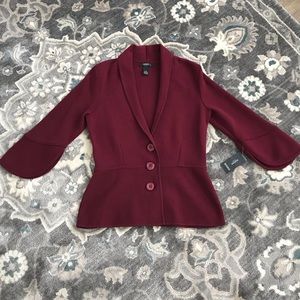 Burgundy Sweater Jacket